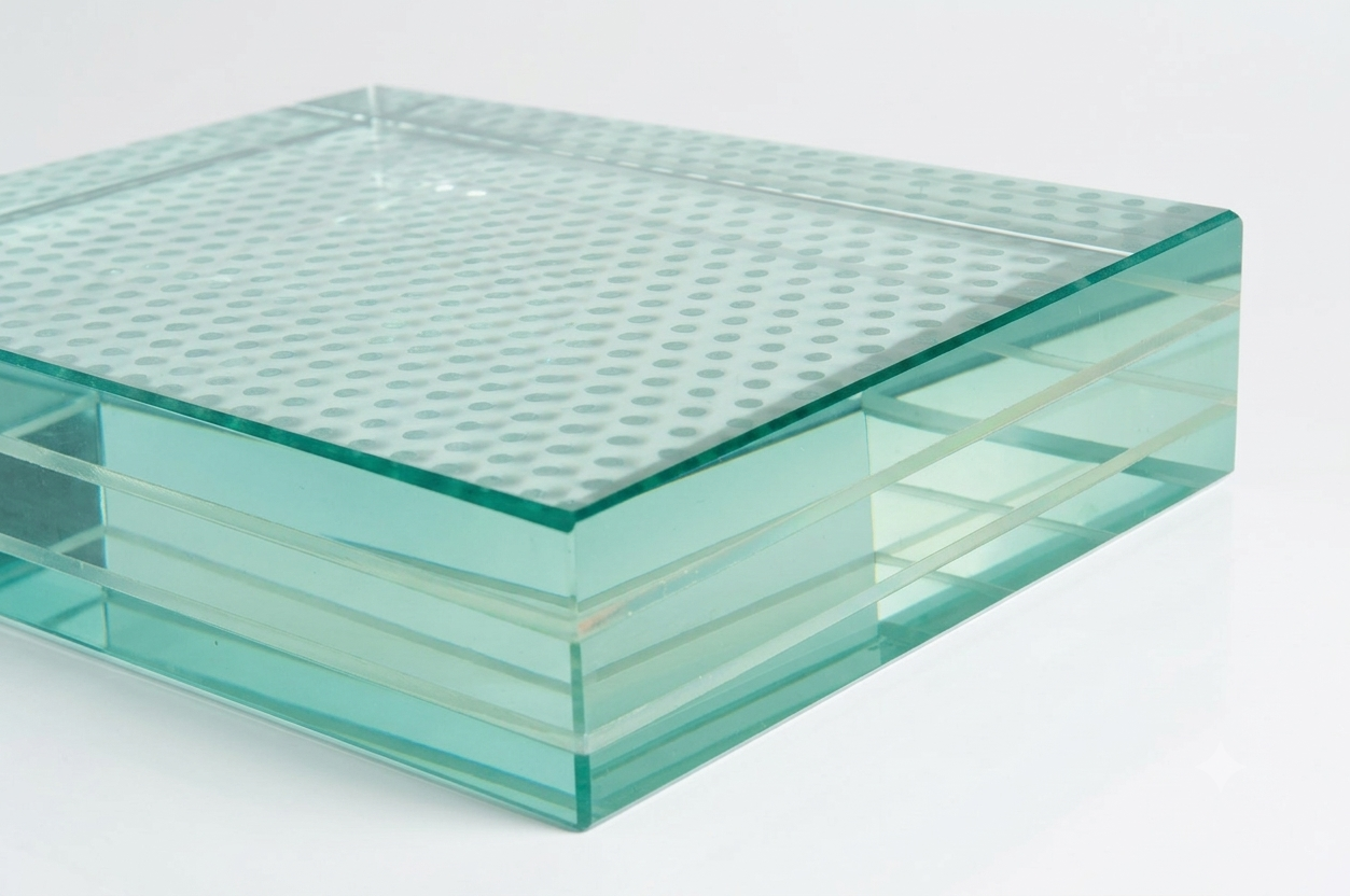 Anti-slip glass