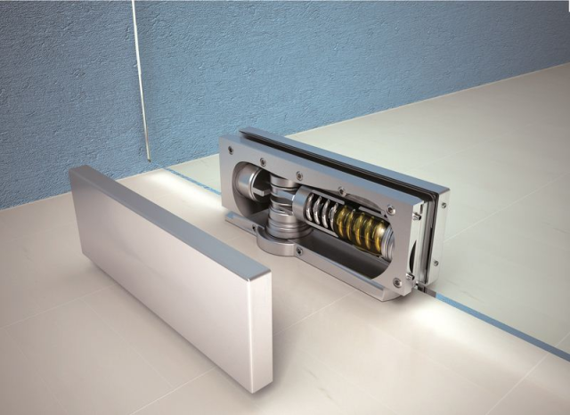 Floor springs and hinges